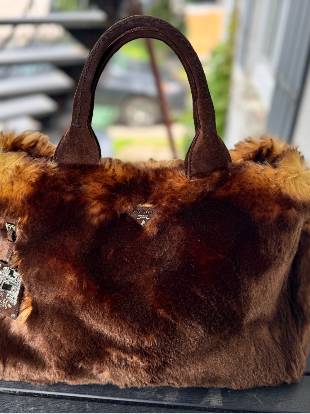 Authentic Prada purse eco rabbit